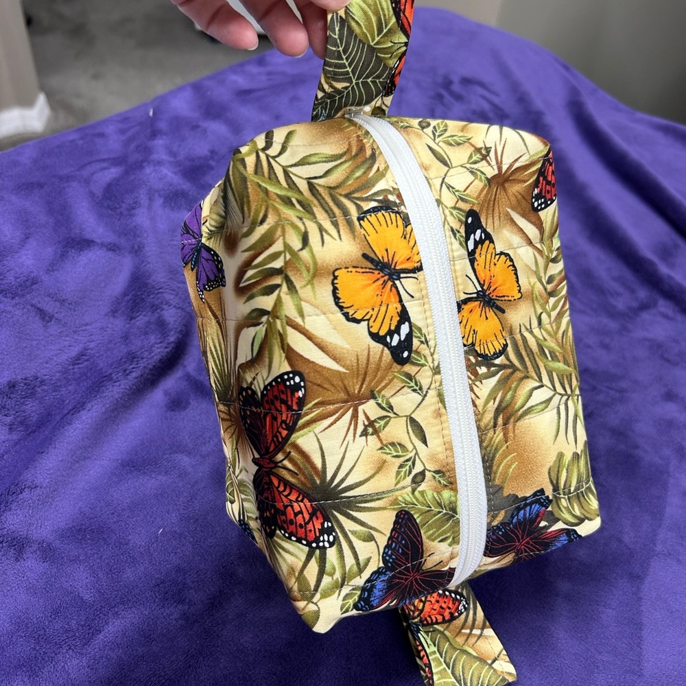 Butterfly Print Cosmetic Bag